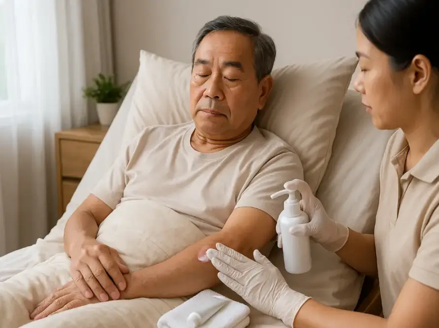 Passive Exercise, กล้ามเนื้อลีบ, กายภาพบำบัด, กายภาพบำบัดผู้ป่วยติดเตียง, การควบคุมน้ำตาลในเลือด, การดูแลผู้สูงอายุ, การดูแลผู้สูงอายุแบบครอบครัว, การดูแลผู้สูงอายุแบบอบอุ่น, การดูแลสุขภาพจิตผู้สูงอายุ, การปรับสภาพบ้านผู้สูงอายุ, การรักษาผู้สูงอายุ, การออกกำลังกายผู้ป่วยติดเตียง, การออกกำลังกายสำหรับผู้สูงอายุ, ความจำเสื่อม, ความปลอดภัยในบ้าน, ค่าดัชนีน้ำตาลต่ำ, คุณภาพชีวิตผู้สูงอายุ, ดูแลผู้ป่วยติดเตียง, ดูแลผู้สูงอายุ ป้องกันอุบัติเหตุ, ดูแลผู้สูงอายุด้วยใจ, ดูแลผู้สูงอายุเหมือนอยู่บ้าน, ดูแลผู้สูงอายุแบบครอบครัว, ดูแลผู้สูงอายุใกล้บ้าน, ดูแลสุขภาพผู้สูงอายุ, ที่พักผู้สูงอายุ, ทีมงานดูแลผู้สูงอายุใกล้ชิด, บริการดูแลผู้ป่วยติดเตียง, บริการดูแลผู้สูงอายุเป็นกันเอง, บ้านปลอดภัย ผู้สูงอายุ, บ้านพักคนชรา, ป้องกันอุบัติเหตุผู้สูงอายุ, ผู้สูงอายุ, ผู้สูงอายุยิ้มได้ทุกวัน, ผู้สูงอายุหกล้ม, ผู้สูงอายุแข็งแรง, ฟื้นฟูผู้ป่วยติดเตียง, ย้ำคิด, ย้ำทำ, ลดภาวะแทรกซ้อน, วัยเกษียณ, วิธีป้องกันความจำเสื่อม, ศูนย์การแพทย์สำหรับผู้สูงวัย, ศูนย์ดูแลผู้สูงอายุ, สถานดูแลผู้สูงอายุ 24 ชั่วโมง, สาเหตุความจำเสื่อม, สุขภาพจิต, สุขภาพดีในวัยเกษียณ, สุขภาพผู้สูงอายุ, สุขภาพผู้สูงอายุ 2025, สุขภาพสมอง, สูตรอาหารเบาหวาน, อาการย้ำคิดย้ำทำ, อาการหลงลืม, อาหารควบคุมน้ำตาล, อาหารทางการแพทย์สำหรับผู้ป่วยเบาหวาน, อาหารที่เหมาะกับผู้ป่วยเบาหวาน, อาหารผู้ป่วยเบาหวานปลอดภัย, อาหารสำหรับผู้ป่วยเบาหวาน, อาหารเพื่อสุขภาพผู้สูงอายุ, อาหารโภชนาการครบถ้วน, อุปกรณ์ช่วยผู้สูงอายุ, เคล็ดลับการเลือกอาหารเบาหวาน, เคล็ดลับสุขภาพ 2025, เนอร์สซิ่งโฮม, เสริมกล้ามเนื้อ, แผลกดทับ, โรคสมองเสื่อม, โรงพยาบาลผู้สูงอายุ,การป้องกันแผลกดทับ, เทคนิคดูแลผิวผู้สูงอายุ, ผู้ป่วยติดเตียง, สุขภาพผู้สูงอายุ, การดูแลผู้สูงอายุ, แผลกดทับ, วิธีดูแลแผลกดทับ, โภชนาการผู้สูงอายุ, อุปกรณ์ป้องกันแผลกดทับ, การพยาบาลผู้สูงอายุ